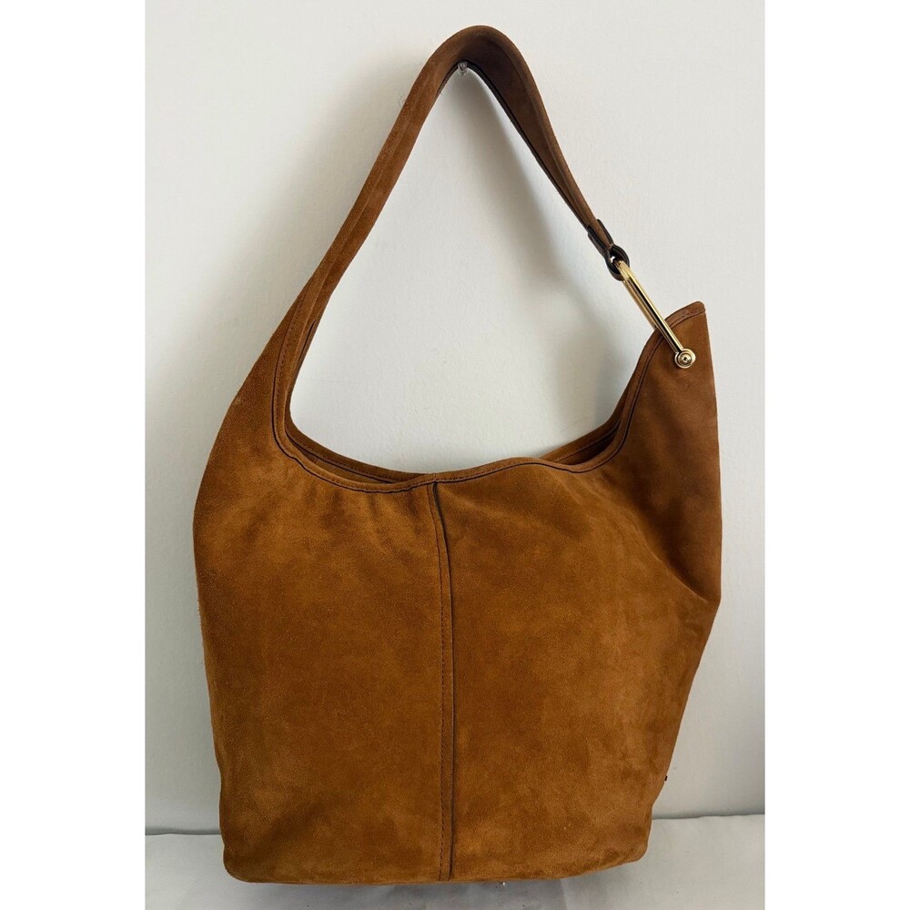 Michael Kors Sonny Pebbled Suede Hobo Shoulder Bag in Luggage